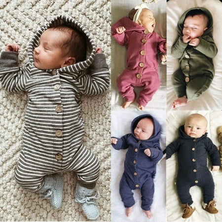 Yilaku Baby Rompers Newborn Boys Winter Rompers Clothes Bodysuits Onesies Jumpsuit Baby Girls Long Sleeve Outfits